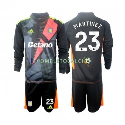 Maglia Aston Villa Emiliano Martinez 23 Portiere Divisa Away 2024-2025 Manica Lunga ,Bambino