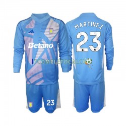 Maglia Aston Villa Emiliano Martinez 23 Portiere Terza Divisa 2024-2025 Manica Lunga ,Bambino
