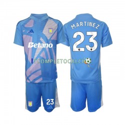 Maglia Aston Villa Emiliano Martinez 23 Portiere Terza Divisa 2024-2025 Manica Corta ,Bambino