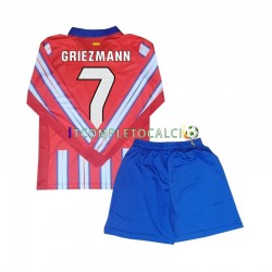 Maglia Atlético Madrid Antoine Griezmann 7 Divisa Home 2024-2025 Manica Lunga ,Bambino