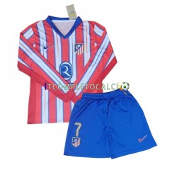 Maglia Atlético Madrid Antoine Griezmann 7 Divisa Home 2024-2025 Manica Lunga ,Bambino