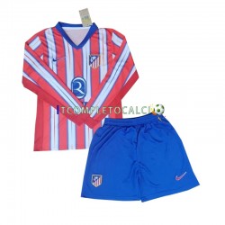 Maglia Atlético Madrid Divisa Home 2024-2025 Manica Lunga ,Bambino