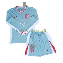 Maglia Atlético Madrid Julian Alvarez 19 Divisa Away 2024-2025 Manica Lunga ,Bambino