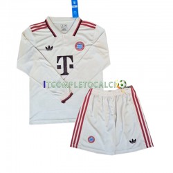 Maglia FC Bayern München Terza Divisa 2024-2025 Manica Lunga ,Bambino