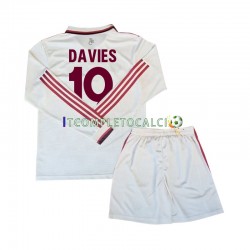 Maglia FC Bayern München Davies 19 Terza Divisa 2024-2025 Manica Lunga ,Bambino