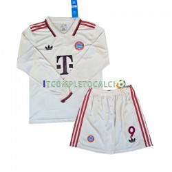 Maglia FC Bayern München Kane 9 Terza Divisa 2024-2025 Manica Lunga ,Bambino