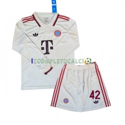 Maglia FC Bayern München Musiala 42 Terza Divisa 2024-2025 Manica Lunga ,Bambino