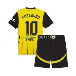 Maglia Borussia Dortmund Julian Brandt 10 Divisa Home 2024-2025 Manica Corta ,Bambino