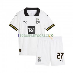 Maglia Borussia Dortmund Karim Adeyemi 27 Terza Divisa 2024-2025 Manica Corta ,Bambino