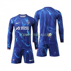 Maglia Chelsea Divisa Home 2024-2025 Manica Lunga ,Bambino