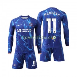 Maglia Chelsea Madueke 11 Divisa Home 2024-2025 Manica Lunga ,Bambino