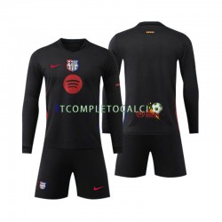 Maglia FC Barcelona Divisa Away 2024-2025 Manica Lunga ,Bambino