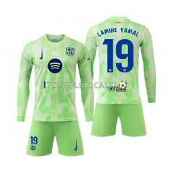 Maglia FC Barcelona Lamine Yamal 19 Terza Divisa 2024-2025 Manica Lunga ,Bambino