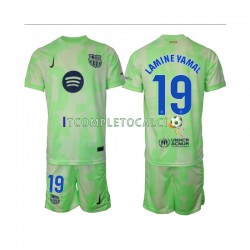 Maglia FC Barcelona Lamine Yamal 19 Terza Divisa 2024-2025 Manica Corta ,Bambino