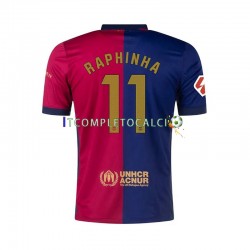 Maglia FC Barcelona RAPHINHA 11 Divisa Home 2024-2025 Manica Corta ,Uomo