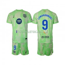 Maglia FC Barcelona Robert Lewandowski 9 Terza Divisa 2024-2025 Manica Corta ,Bambino