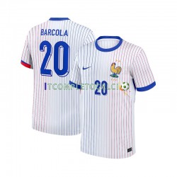 Maglia Francia Bradley Barcola 20 Divisa Away 2024 Manica Corta ,Uomo