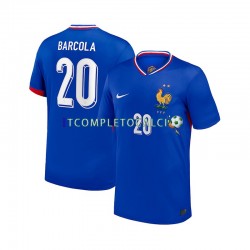 Maglia Francia Bradley Barcola 20 Divisa Home 2024 Manica Corta ,Uomo