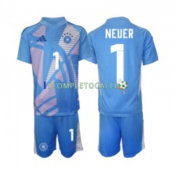 Maglia Germania Manuel Neuer 1 Portiere Quarto Divisa 2024-2025 Manica Corta ,Bambino