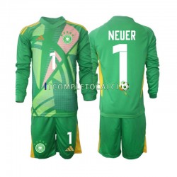 Maglia Germania Manuel Neuer 1 Portiere Terza Divisa 2024-2025 Manica Lunga ,Bambino