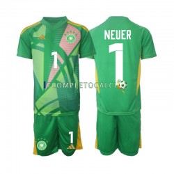Maglia Germania Manuel Neuer 1 Portiere Terza Divisa 2024-2025 Manica Corta ,Bambino