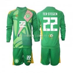 Maglia Germania Ter Stegen 22 Portiere Terza Divisa 2024-2025 Manica Lunga ,Bambino