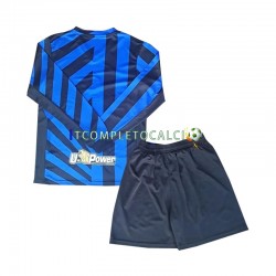 Maglia Inter Milan Divisa Home 2024-2025 Manica Lunga ,Bambino
