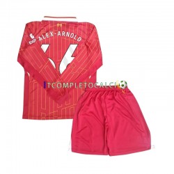 Maglia Liverpool Alexander-Arnold 66 Divisa Home 2024-2025 Manica Lunga ,Bambino