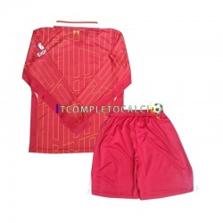 Maglia Liverpool Divisa Home 2024-2025 Manica Lunga ,Bambino