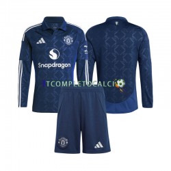 Maglia Manchester United Divisa Home 2024-2025 Manica Lunga ,Bambino