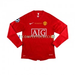 Maglia Manchester United Cristiano Ronaldo 7 Champion League 2007 Retro Divisa Home Manica Lunga ,Uomo