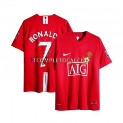Maglia Manchester United Cristiano Ronaldo 7 Champion League 2007 Retro Divisa Home Manica Corta ,Uomo