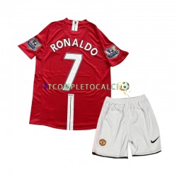 Maglia Manchester United Cristiano Ronaldo 7 2007 Retro Divisa Home Manica Corta ,Bambino