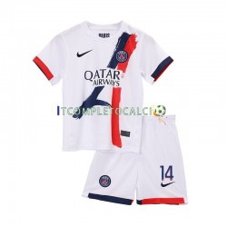 Maglia Paris Saint-Germain Desire Doue 14 Divisa Away 2024-2025 Manica Corta ,Bambino