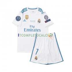 Maglia Real Madrid Cristiano Ronaldo 7 2017 Retro Divisa Home Manica Corta ,Bambino