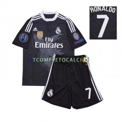 Maglia Real Madrid Cristiano Ronaldo 7 2014 Retro Terza Divisa Manica Corta ,Bambino