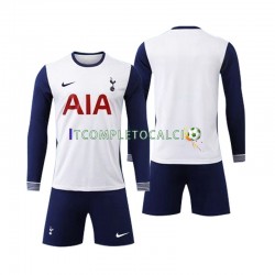 Maglia Tottenham Spurs Divisa Home 2024-2025 Manica Lunga ,Bambino