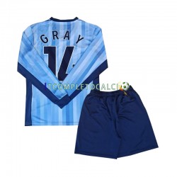 Maglia Tottenham Spurs Gray 14 Divisa Away 2024-2025 Manica Lunga ,Bambino