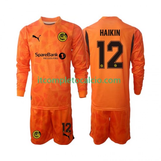 Maglia FK Bodø/Glimt Nikita Haikin 12 Portiere Divisa Away 2025 Manica Lunga ,Bambino Maglia FK Bodø/Glimt Nikita Haikin 12 Portiere Divisa Away 2025 Manica Lunga ,Bambino