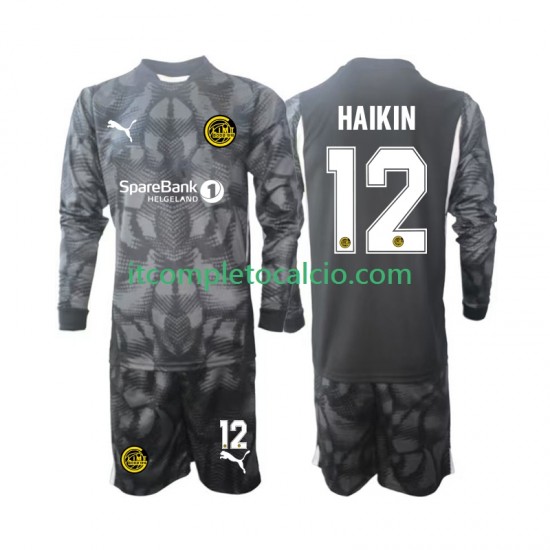 Maglia FK Bodø/Glimt Nikita Haikin 12 Portiere Divisa Home 2025 Manica Lunga ,Bambino Maglia FK Bodø/Glimt Nikita Haikin 12 Portiere Divisa Home 2025 Manica Lunga ,Bambino