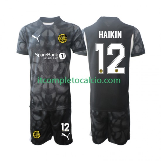 Maglia FK Bodø/Glimt Nikita Haikin 12 Portiere Divisa Home 2025 Manica Corta ,Bambino Maglia FK Bodø/Glimt Nikita Haikin 12 Portiere Divisa Home 2025 Manica Corta ,Bambino