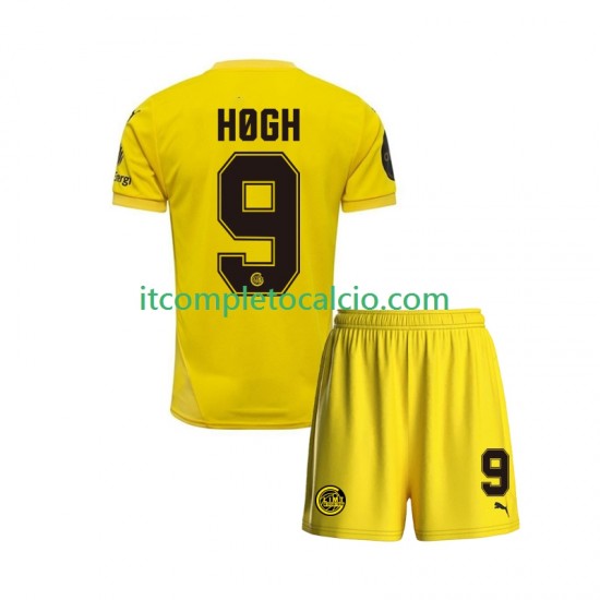 Maglia FK Bodø/Glimt Kasper Hogh 9 Divisa Home 2025 Manica Corta ,Bambino