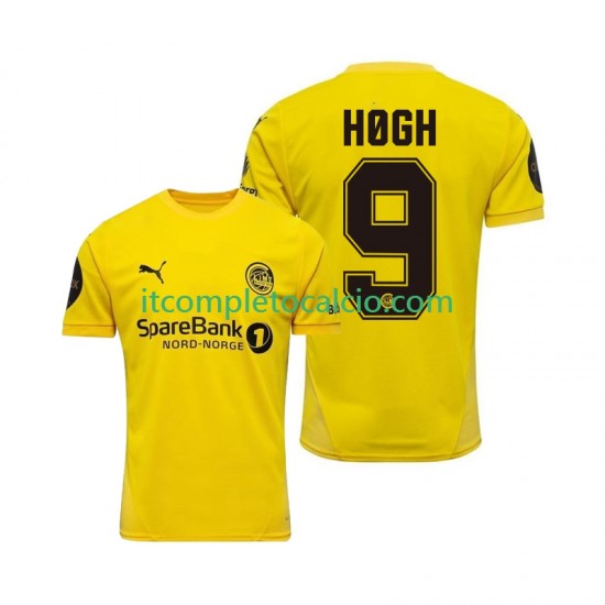 Maglia FK Bodø/Glimt Kasper Hogh 9 Divisa Home 2025 Manica Corta ,Uomo