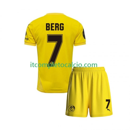 Maglia FK Bodø/Glimt Patrick Berg 7 Divisa Home 2025 Manica Corta ,Bambino
