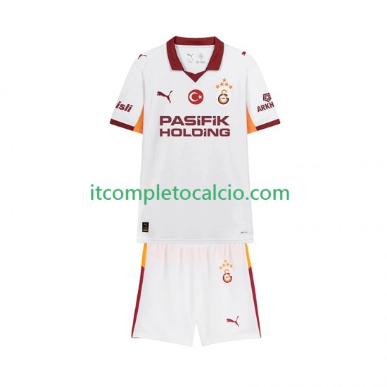 Maglia Galatasaray Divisa Away 2025-2026 Manica Corta ,Bambino