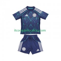 Maglia Leicester City Divisa Away 2025-2026 Manica Corta ,Bambino