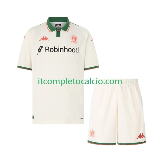Maglia OGC Nice Divisa Away 2025-2026 Manica Corta ,Bambino
