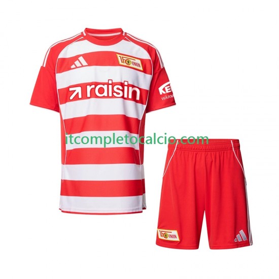 Maglia Union Berlin Divisa Home 2025-2026 Manica Corta ,Bambino