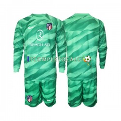 Maglia Atlético Madrid Portiere Divisa Away 2023-2024 Verde Manica Lunga ,Bambino