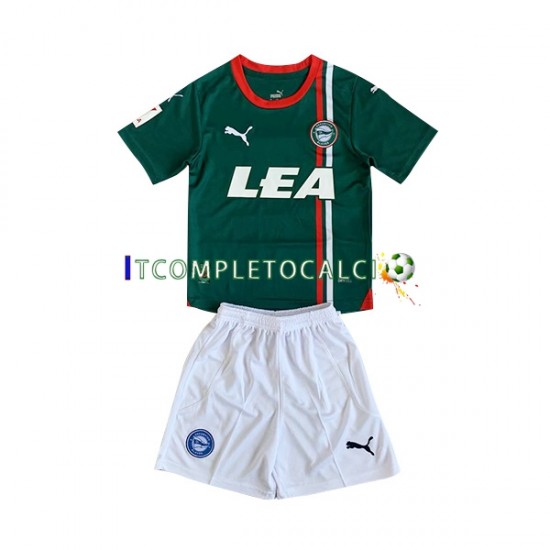 Maglia Deportivo Alaves Divisa Away 2023-2024 Manica Corta ,Bambino